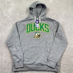 Oregon Ducks NCCA Pullover Hoodies Captivating Men's Size M Heather Gray